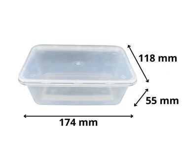 Barquette + couvercle Injecté Micro ondables 750cc