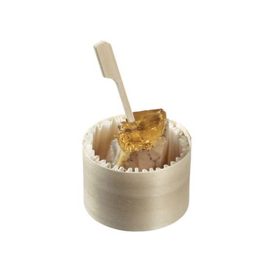 Boite en bois ronde avec caissette 10cl 