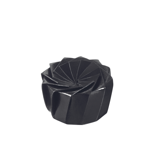Boîte ORIGAMI XS diam 6cm H3.5cm noir lam