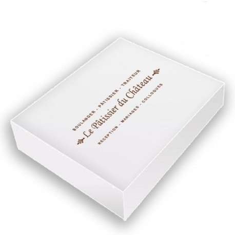 Boite pâtissière personnalisé 1 couleurs 28x42x6cm(ht) par 20 000u 