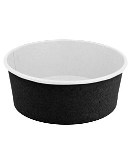 BOL CARTON NOIR 1300ML avec ou sans couvercle