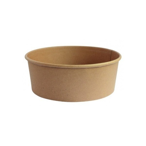 BOL EN CARTON BRUN 1100ml  Ø16.6cm avec ou sans couvercle