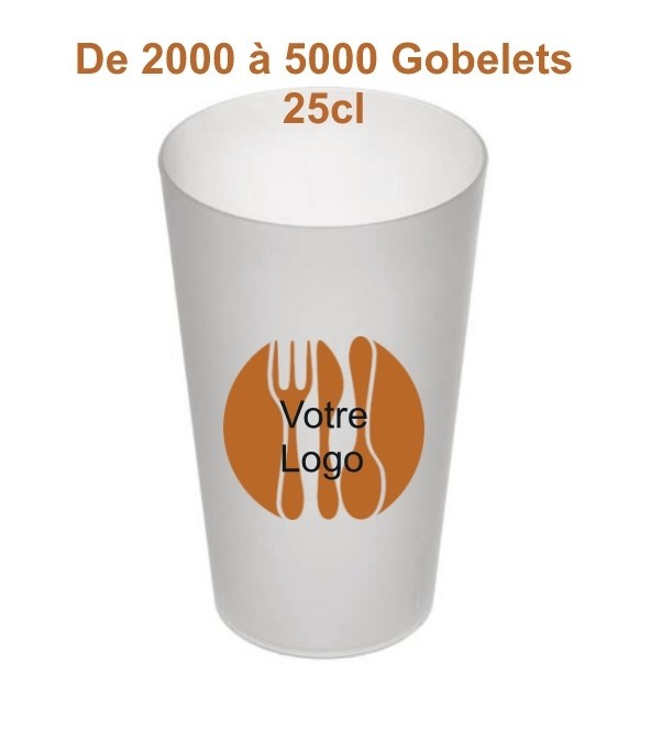 GOBELET BIERE REUTILISABLE 25CL/33CL PERSONNALISE 