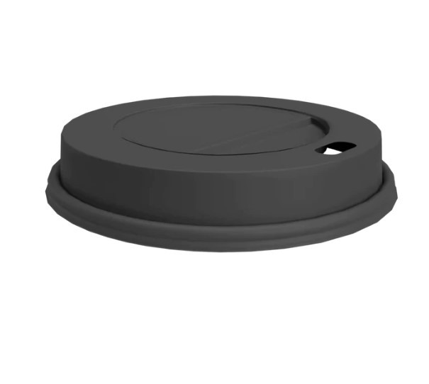 Couvercle noir en polystyrène pour gobelet personnalisé (4oz, 6oz, 7.5oz, 8oz, 12oz)