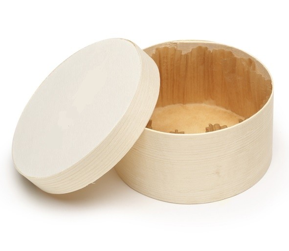 Boîte bois ronde fromage personnalisable