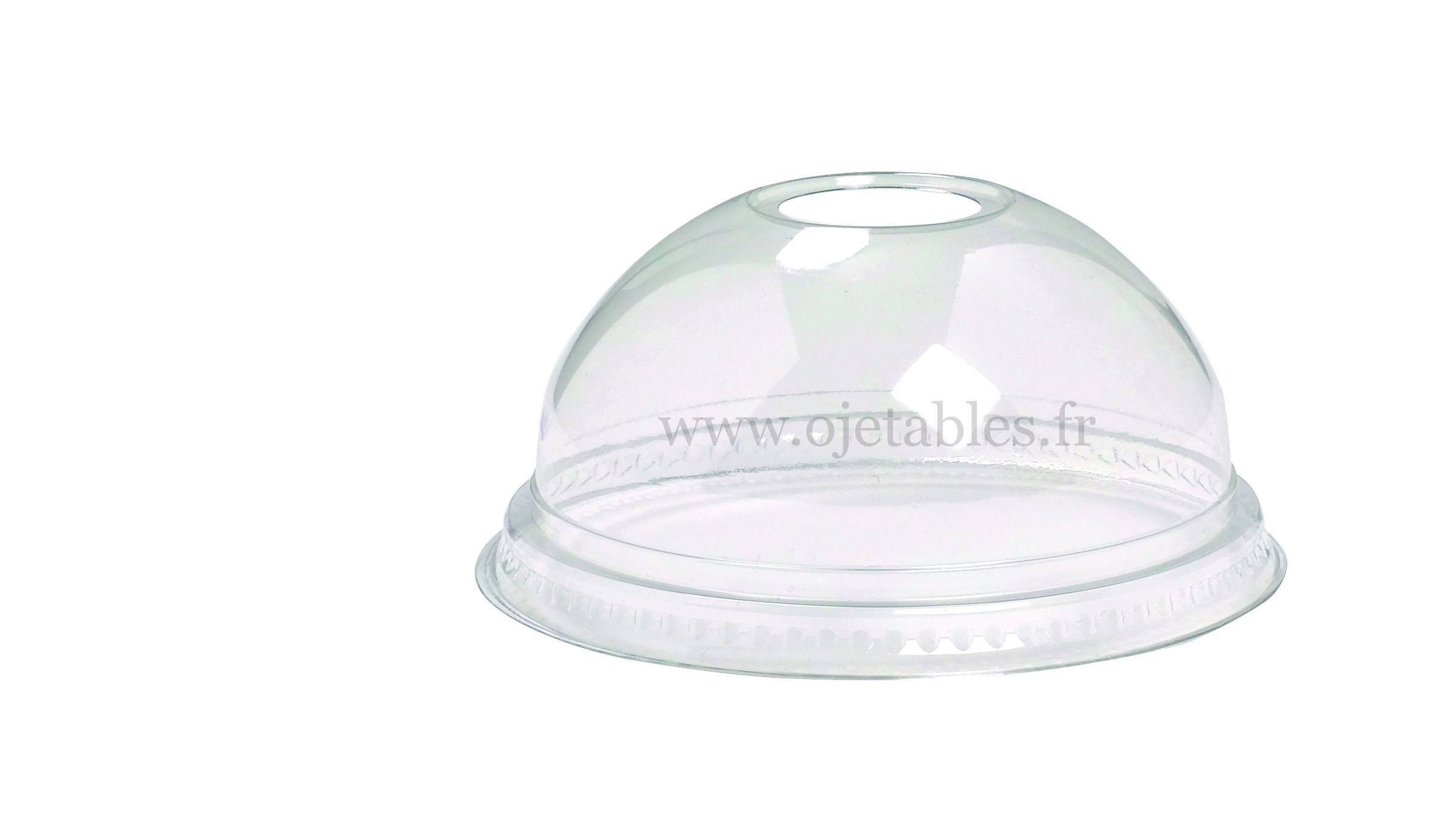 couvercle pour gobelet 40cl à 65cl-couvercle Dôme avec trou - Ø95mm-