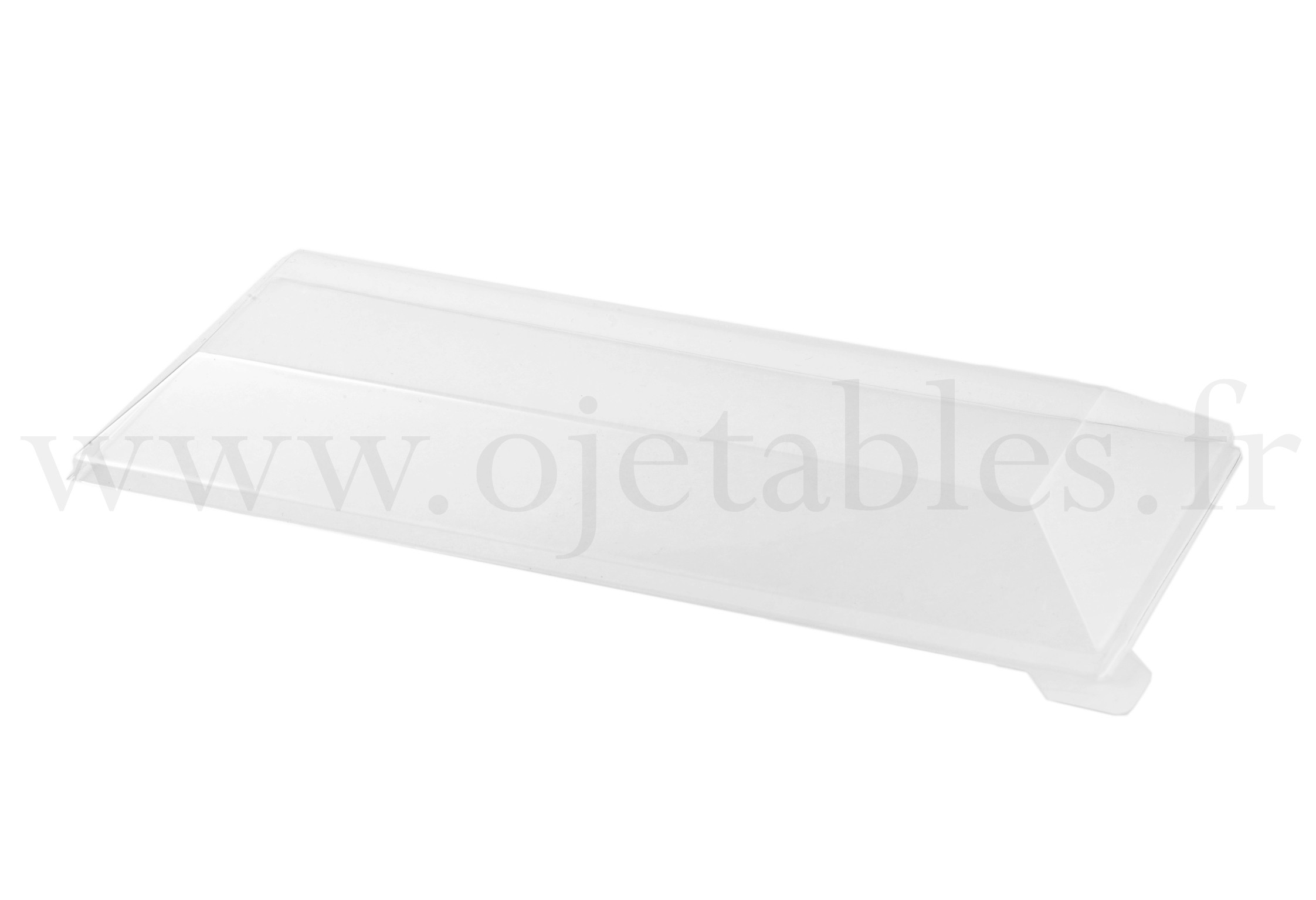 Couvercle pour assiette rectangle en pulpe