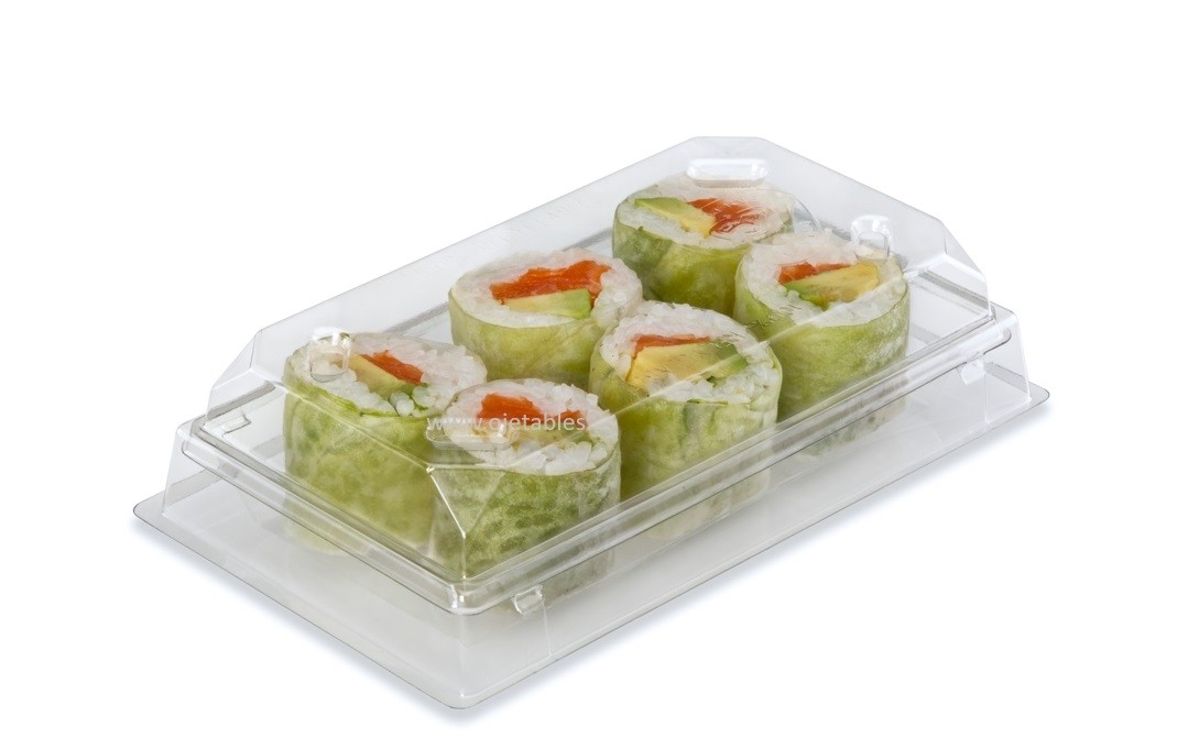 BARQUETTE SUSHIS CRISTAL 115X55 avec couvercle 