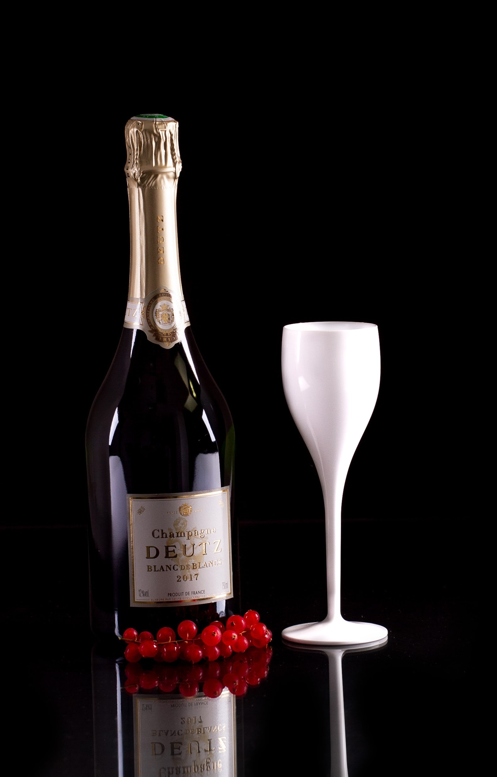 FLUTE REUTILISABLE BLANCHE Réutilisable-10/12cl  PP 