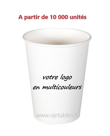 Gobelet carton personnalisé 12oz multicouleurs