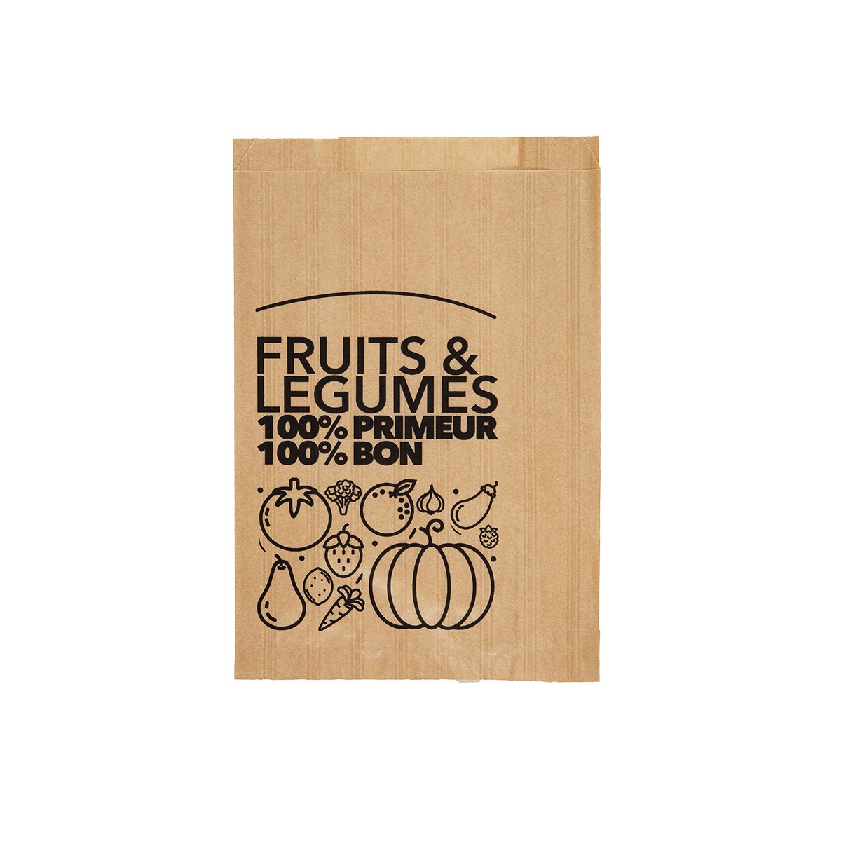 Sac fruits et légumes papier kraft brun 