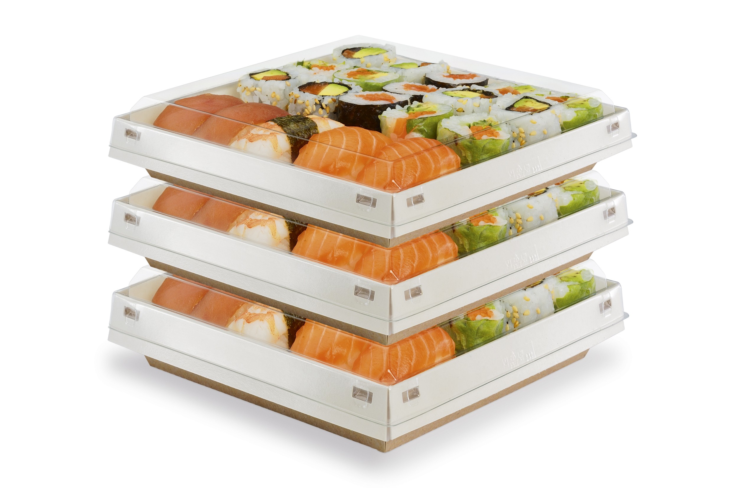 Boite carton micro-ondable avec couvercle antibuée LUXIFOOD