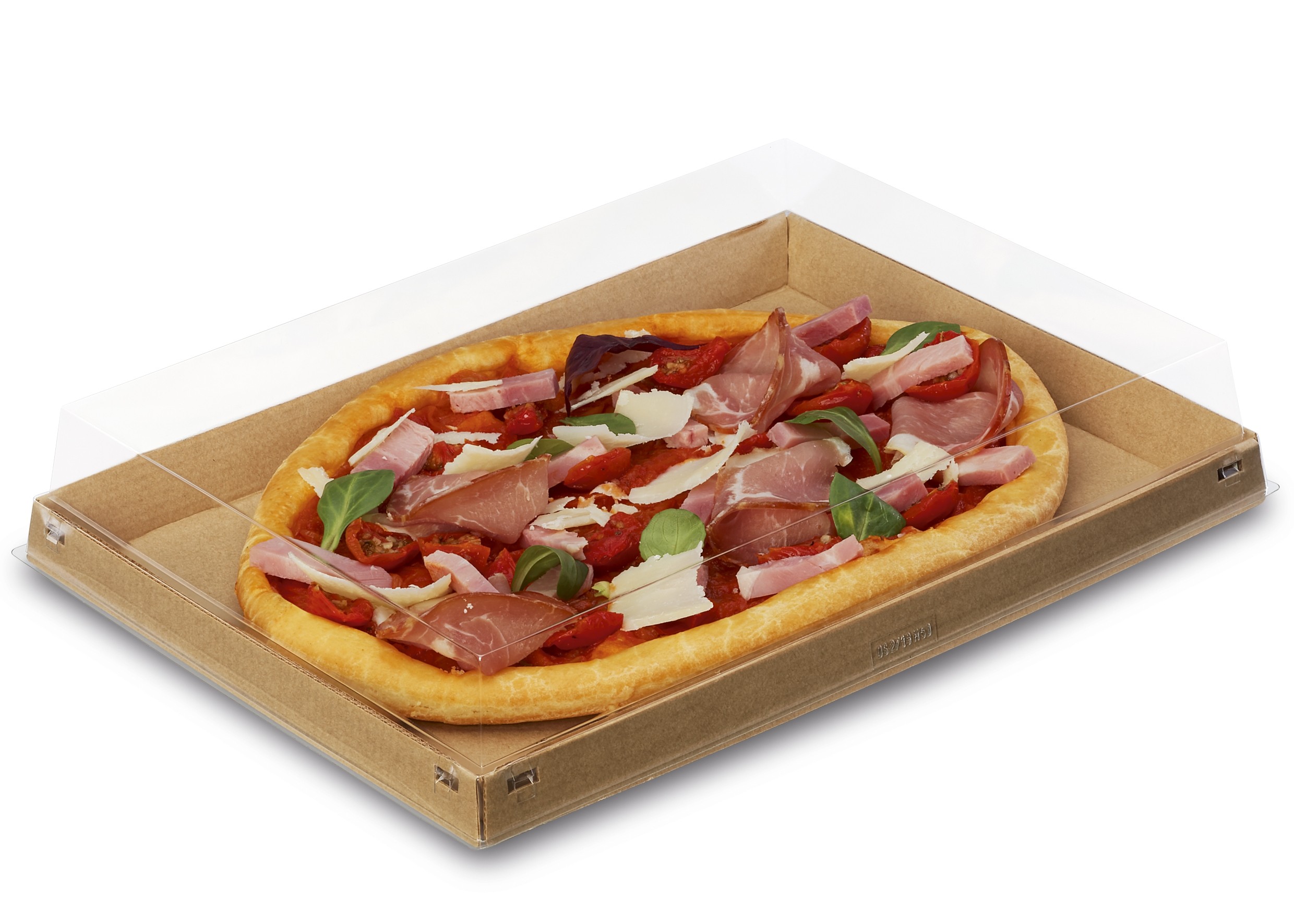 Plateau carton avec couvercle transparent 270x190x50 - LUXIPACK