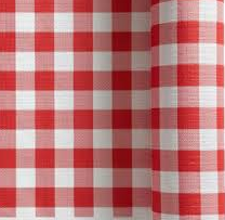 3 ROULEAUX DE NAPPE VICHY ROUGE & BLANC 1m20x25m