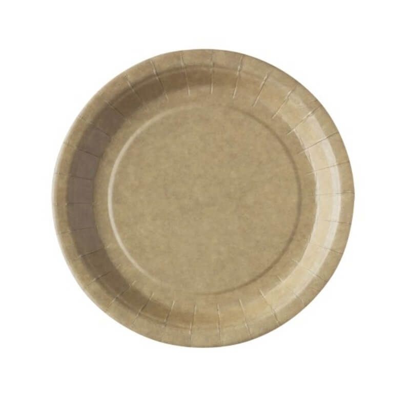 Assiette carton Kraft ø 18 cm