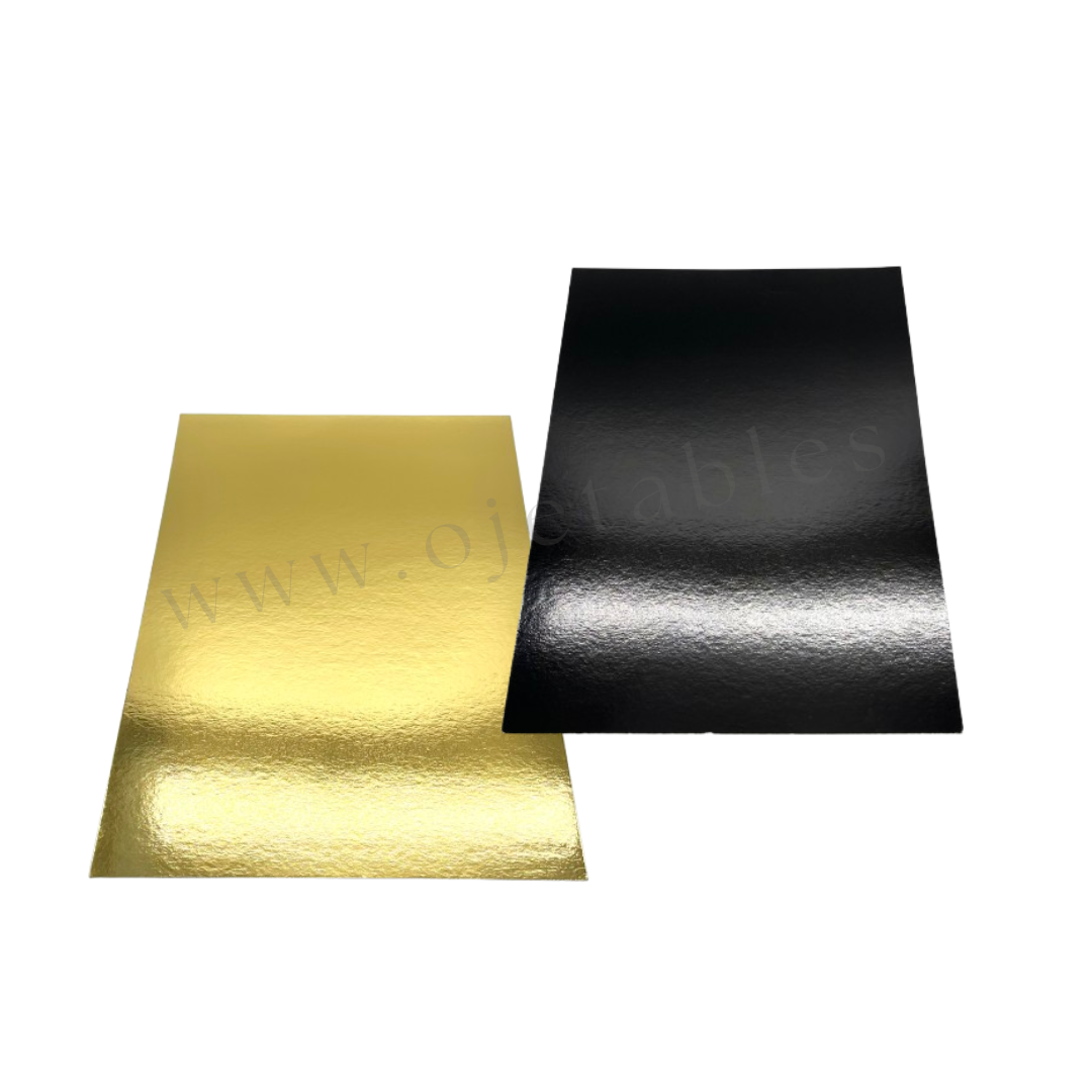 50 Fonds 2 faces or/noir pour Plateau en bois 300x200x30mm