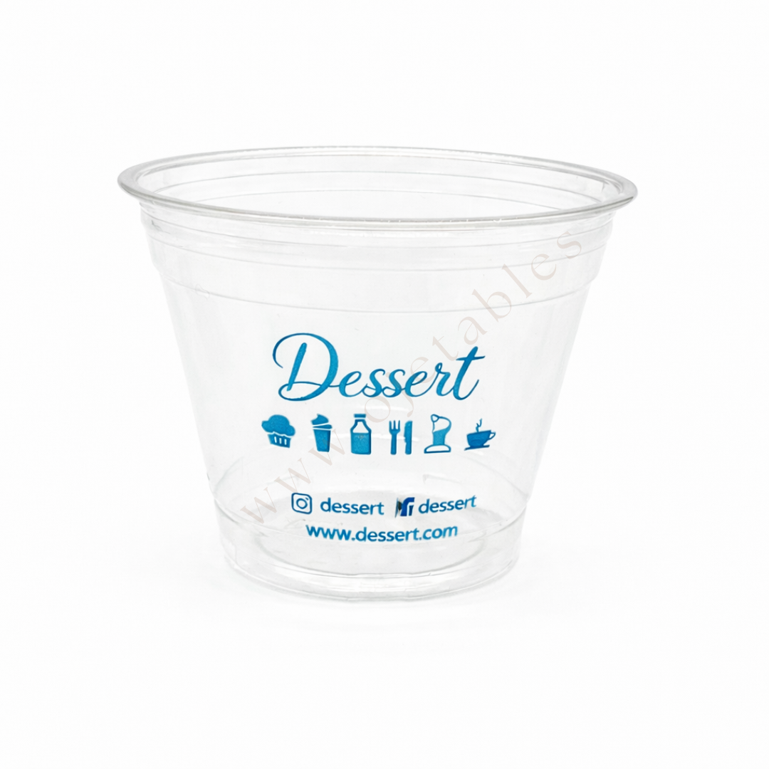 COUPE DESSERT PLASTIQUE 9oz - 260ml personnalisée en 1 couleur 