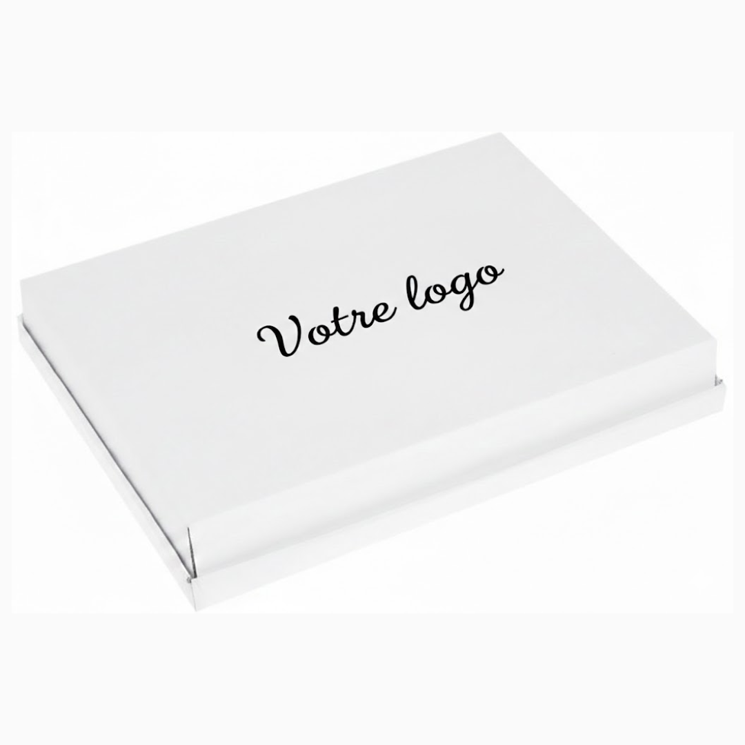 Coffret Plateau repas blanc personnalisé 28x42x7cm(ht)