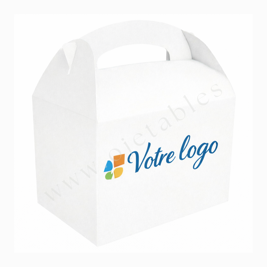 BOÎTES MENU ENFANT personnalisée 4 couleurs 15,50x10,50x17,50CM 