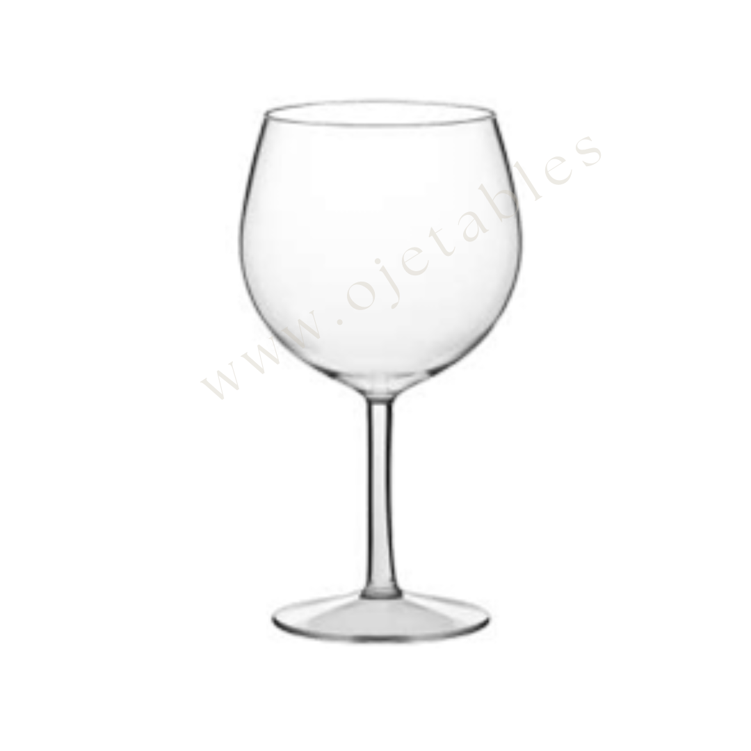 Verre à pied en Tritan réutilisable incassable - Blanc ou transparent