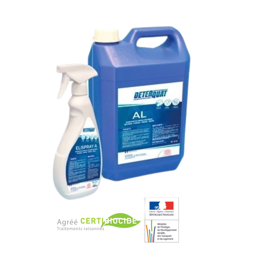 DETERQUAT AL - Surfaces sans rincage désinfectant alcoolisé 5 L (uniquement pour pro)