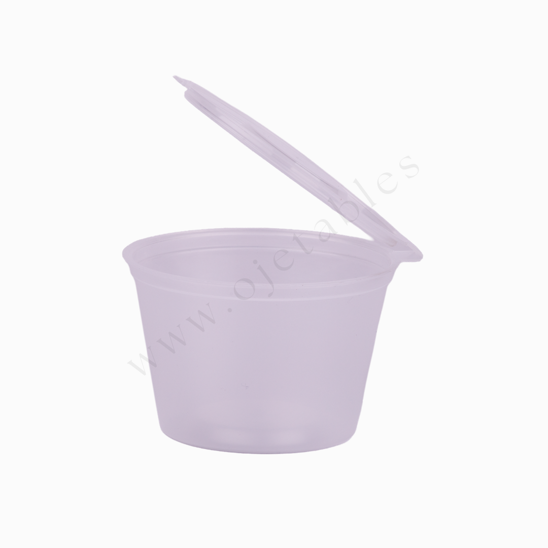 Pot à sauce charnière PP transparent 90ml