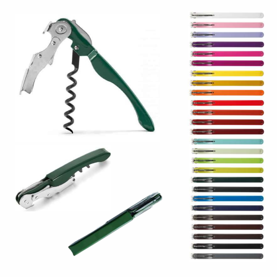 Tire-bouchon Métal-Pro Sommelier (Manche tout métal) personnalisé couleur au choix
