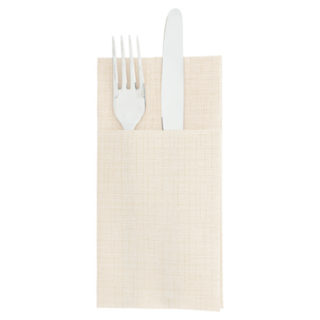 Serviettes kangourou “Dry Cotton” 55 g/m² 40x40 cm sable airlaid