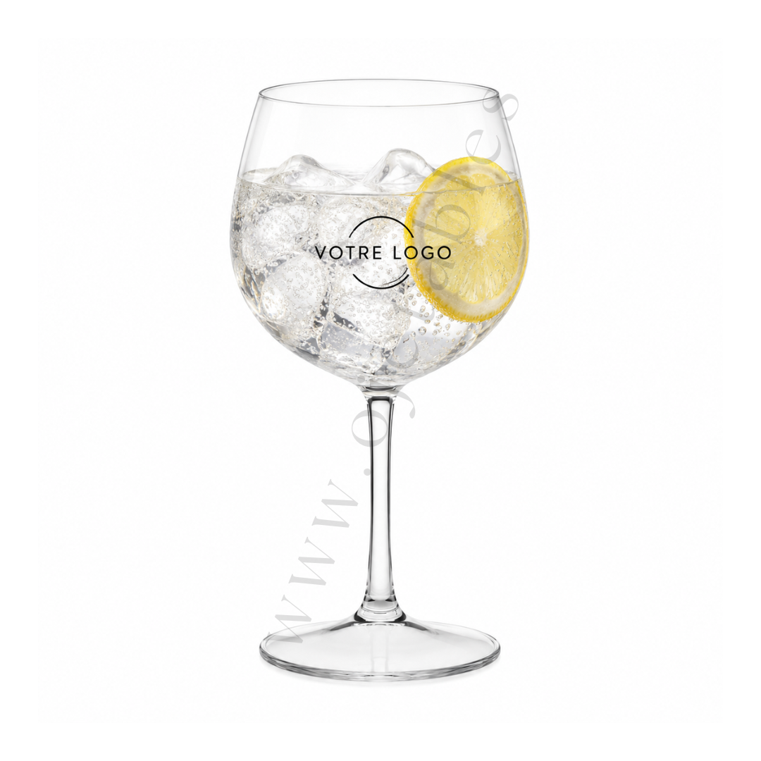 Verre à ballon Rosé Piscine Ballon incassable & réutilisable en TRITAN 70cl personnalisé