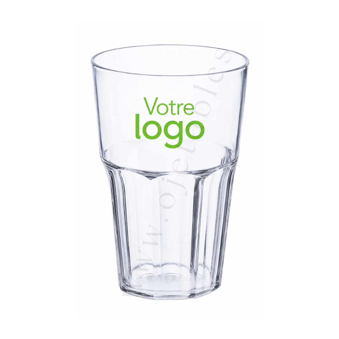 Verre Mojito incassable & réutilisable en SAN 40 cl Transparent - personnalisé en 1 couleur