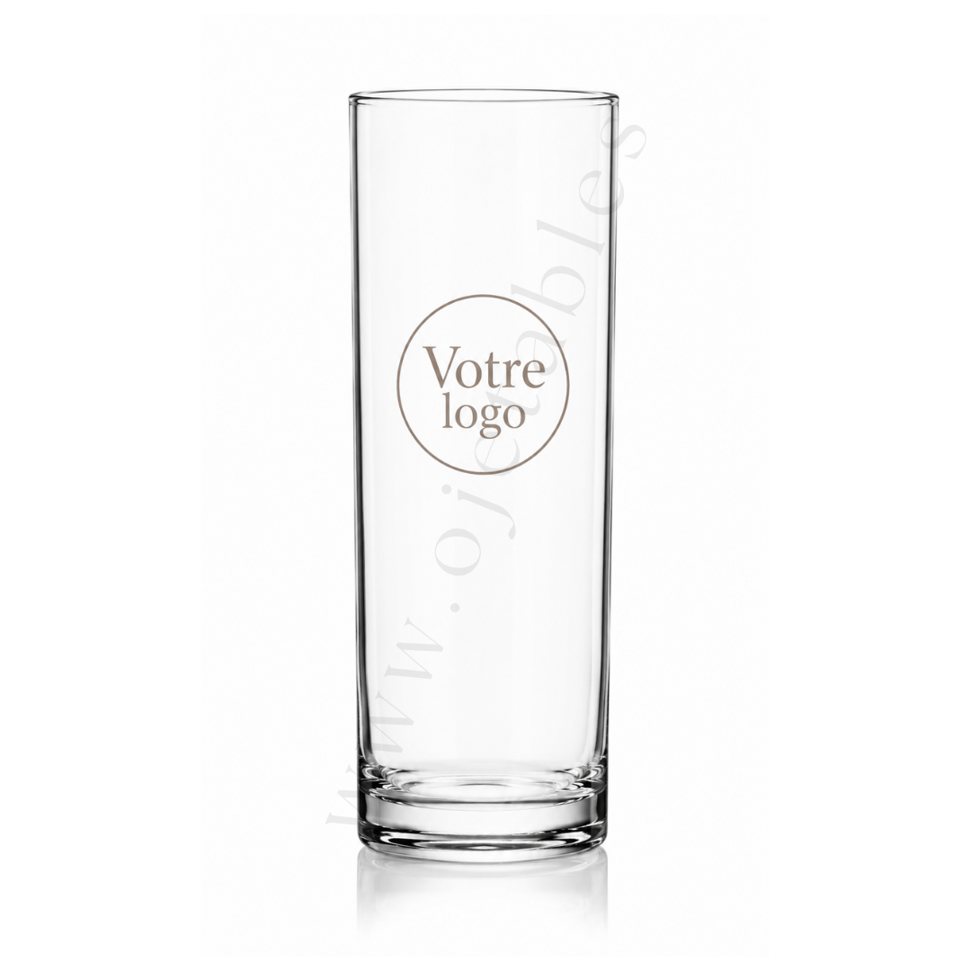 Verre tube Incassable & réutilisable en Tritan 30cl - personnalisé en 1 couleur