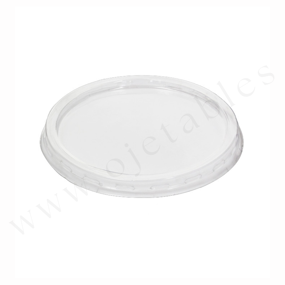 Couvercle PET plat pour pot à glace personnalisé de 80cc à 480cc
