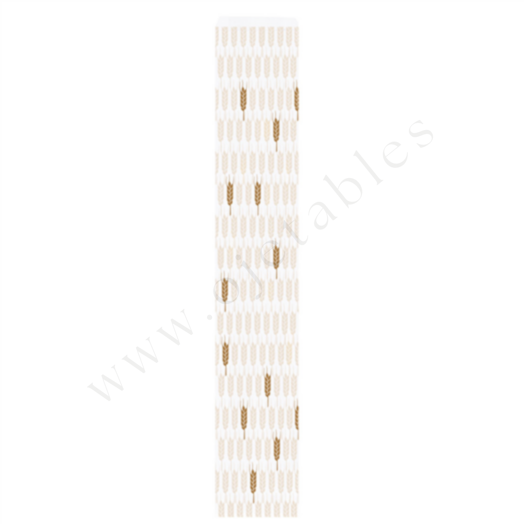 SACHET BAGUETTE 9+4x54 CM BLANC à MOTIFS