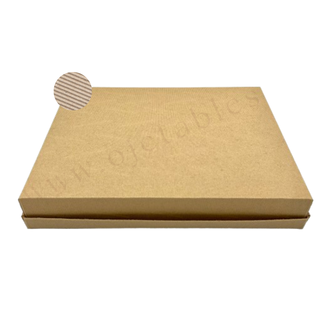 Plateau repas/cocktail kraft 40x30x7cm cannelure apparente 