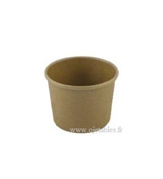 POT A SOUPE EN CARTON BRUN 230ml Ø 90mm