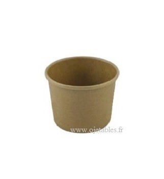 POT A SOUPE EN CARTON BRUN 230ml Ø 91mm