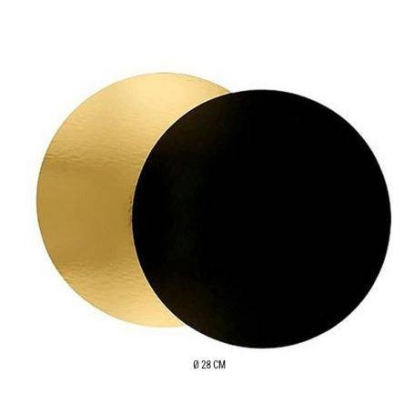 ROND OR/NOIR DOUBLE FACE CARTON 28CM