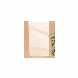 SAC PAIN FEEL GREEN FENETRE 26+4x30cm