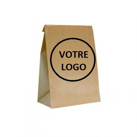 2250 SACS SOS MARRON KRAFT 18x11x34cm (ht) personnalisés + 250 sacs sos personnalisés offerts