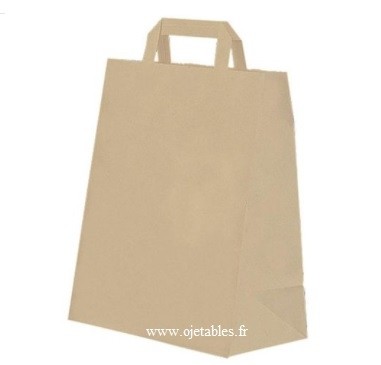 Sac Papier Kraft brun 26+14x32cm 