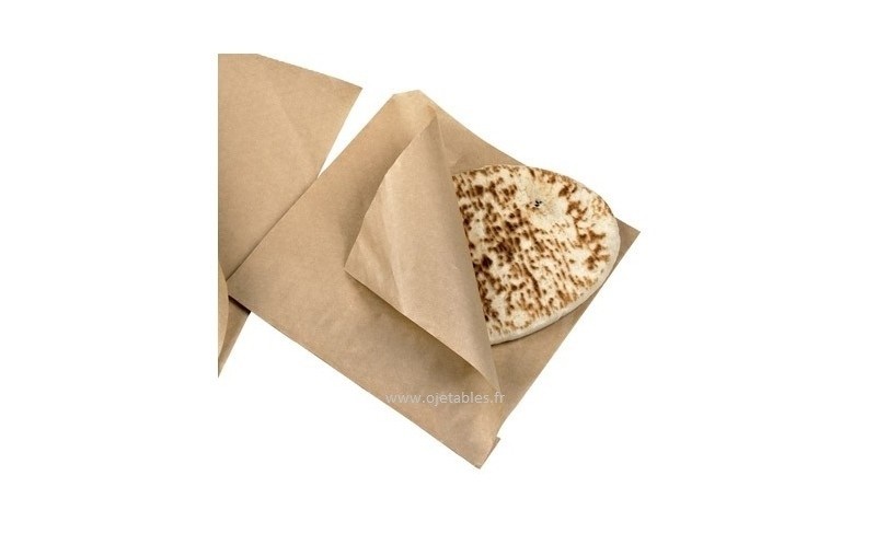 SACHET OUVERT 2 COTE KRAFT 17X16 cm