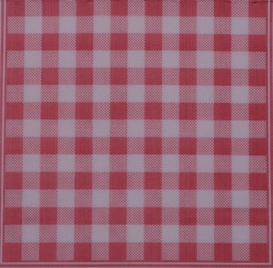 Serviette papier Double point vichy-Rouge 40x40
