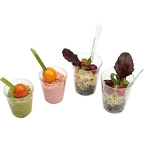 Verrine cone avec pied 7cl plastique (x100)