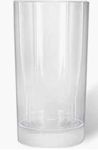 verre plastique incassable tube 20cl quartz, réutilisable et lavable