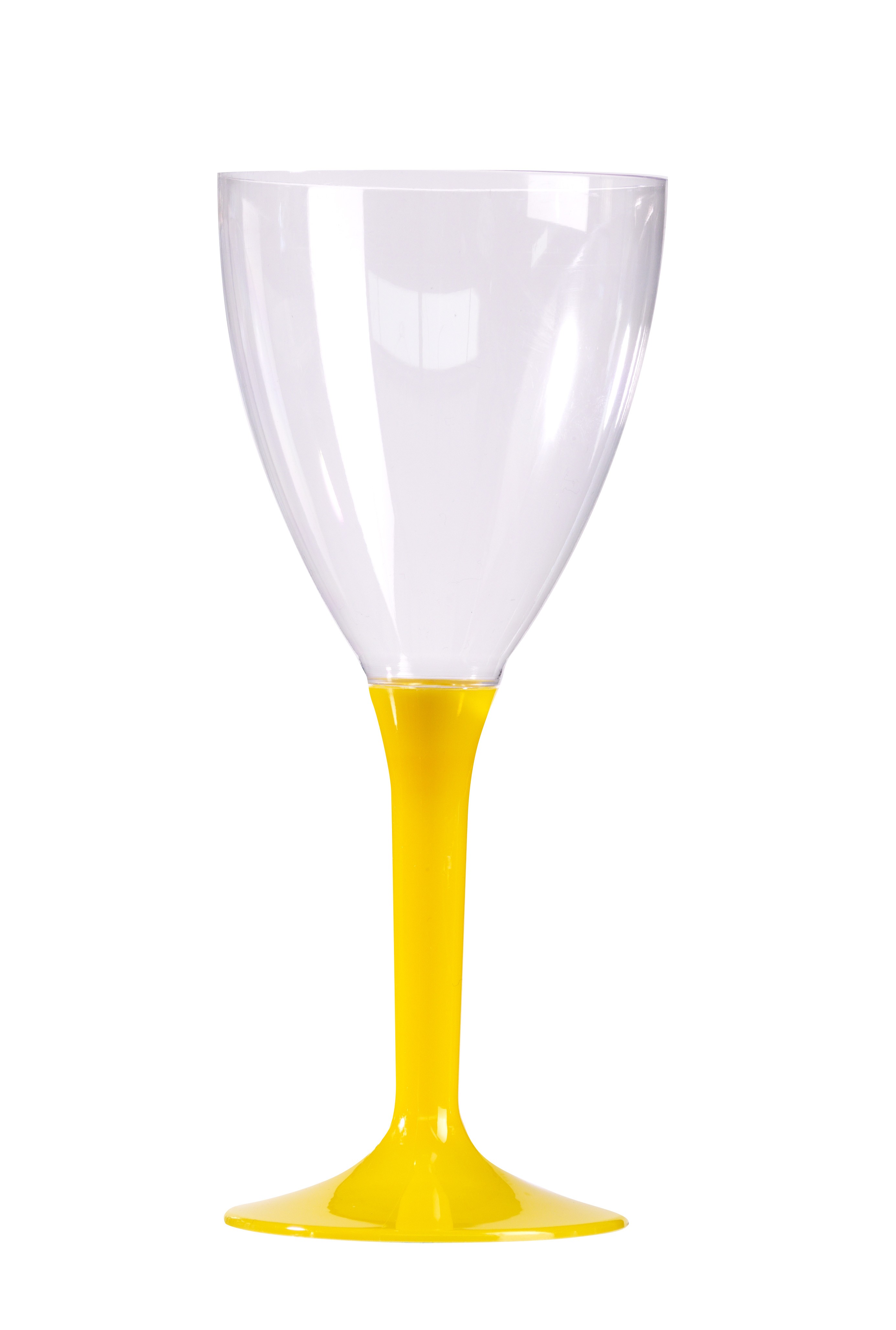 VERRE A VIN PLASTIQUE JAUNE