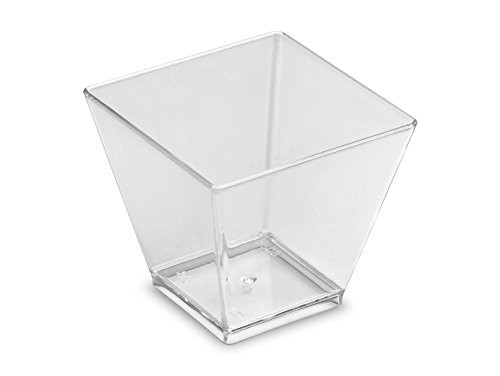 Verrine en plastique Molecule Transparent, vaisselle jetable