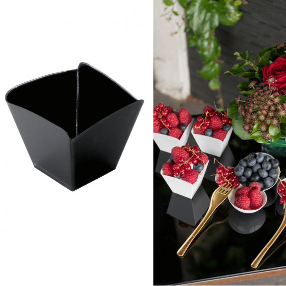 Verrine Noire 95ML "ONDE" RÉUTILISABLE