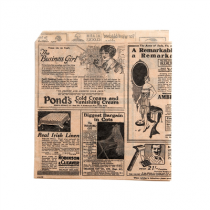 PAPIER INGRAISSABLES OUVERT 2 C&Ocirc;T&Eacute;S FAST FOOD PFAS FREE "TIMES" 38 G/M2 17x18 CM NATUREL PARCH.INGRAISSABLE (1000 UNIT&Eacute;)