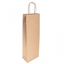SACS CABAS AVEC ANSES 1 BOUTEILLE  100 G/M2 14+8x40 CM NATUREL KRAFT (250 UNIT&Eacute;)