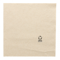 SERVIETTES ECOLABEL 2 PLIS  18 G/M2 33x33 CM NATUREL OUATE RECYCLÉE (2400 UNITÉ) - Garcia de Pou